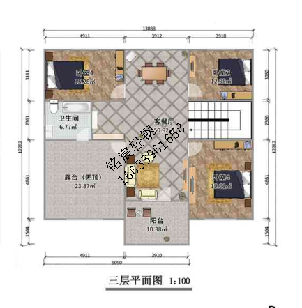 三層405平米歐式輕鋼別墅