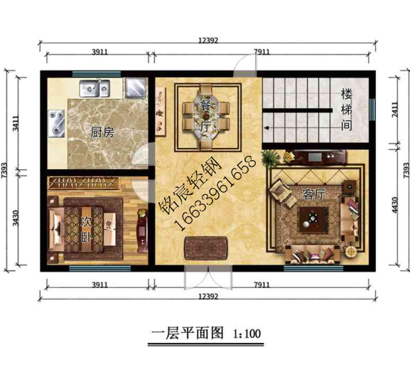 三層270平米歐式輕鋼別墅