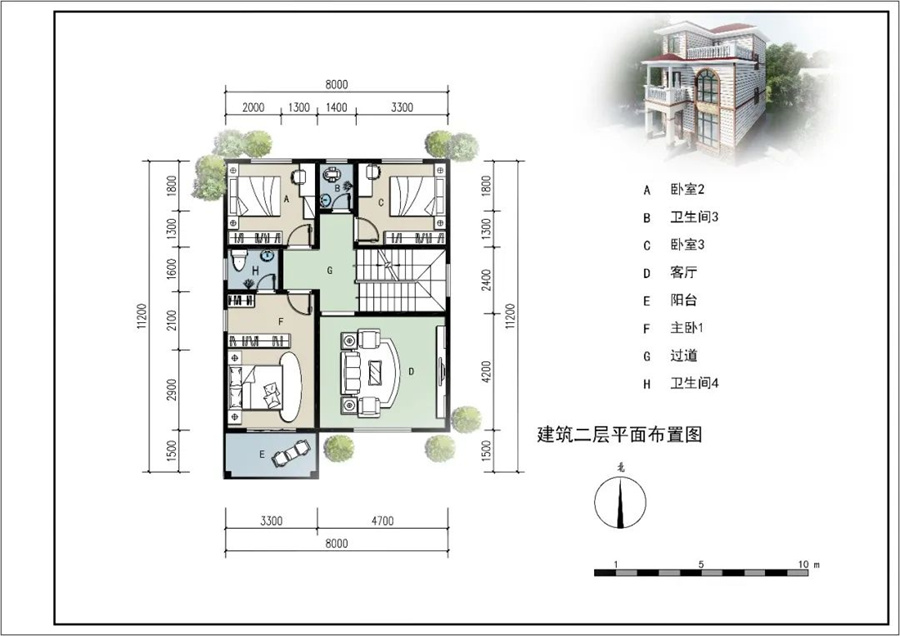 三層268平簡歐式輕鋼別墅房屋