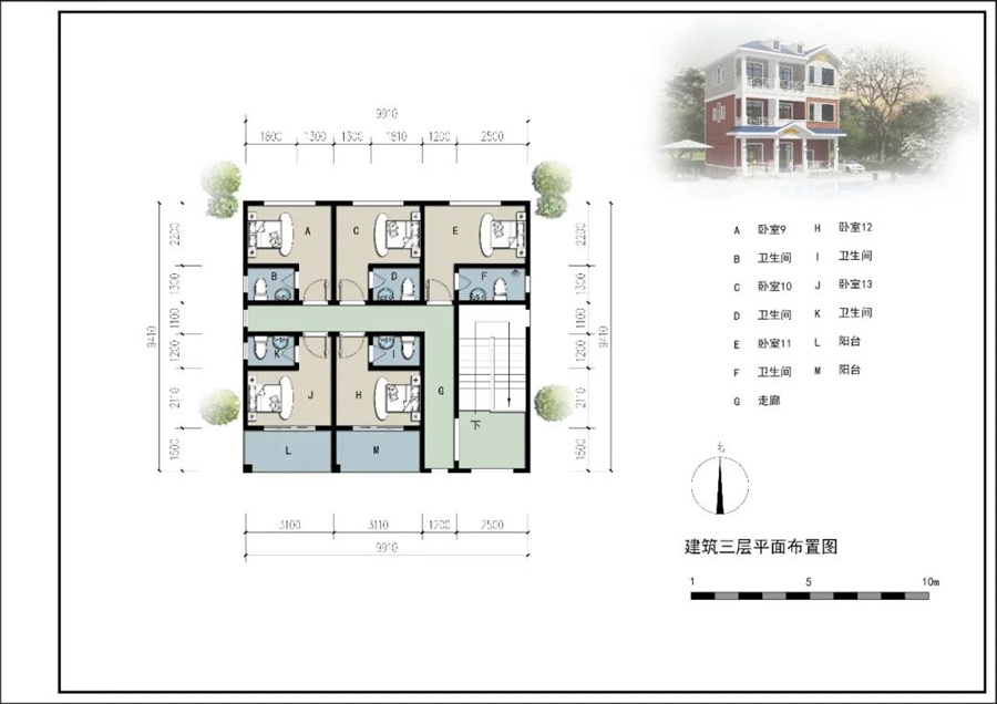 三層280平簡歐式輕鋼別墅房屋